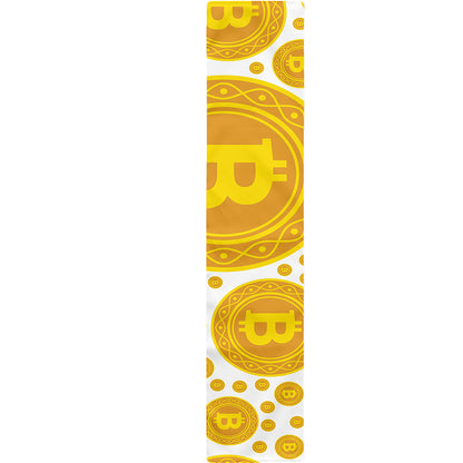 Bitcoin Crypto Pattern Print Table Runner