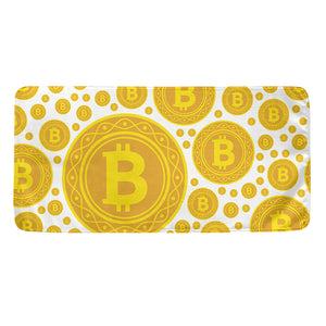 Bitcoin Crypto Pattern Print Towel