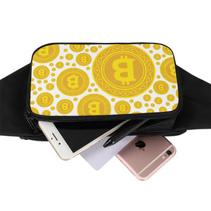 Bitcoin Crypto Pattern Print Waist Bag