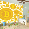 Bitcoin Crypto Pattern Print Wall Sticker