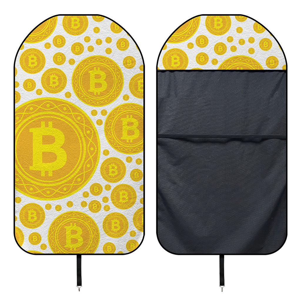 Bitcoin Crypto Pattern Print Waterproof Car Seat Cover