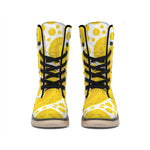 Bitcoin Crypto Pattern Print Winter Boots