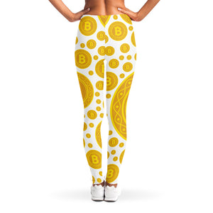 Bitcoin Crypto Pattern Print Women's Leggings