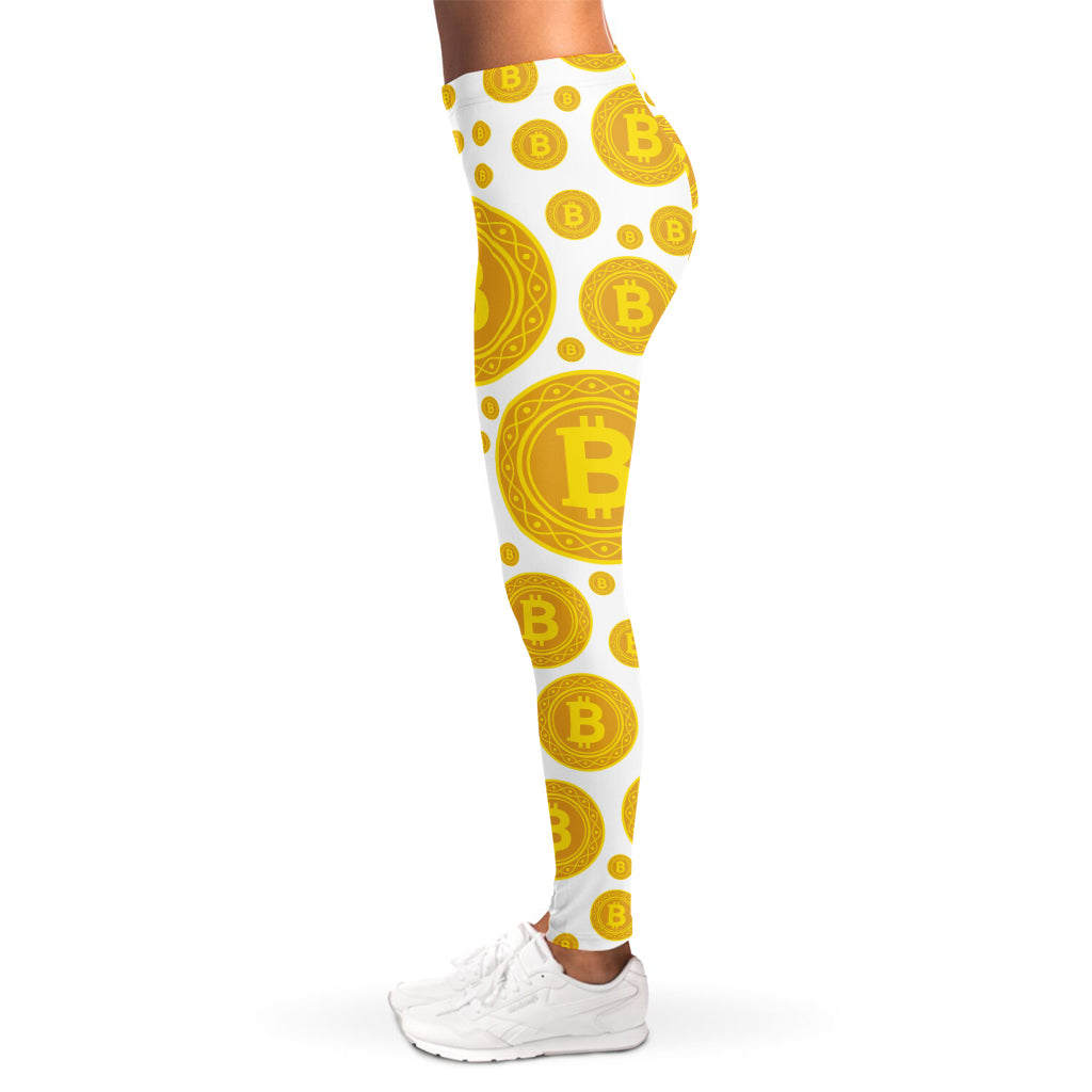 Bitcoin Crypto Pattern Print Women's Leggings