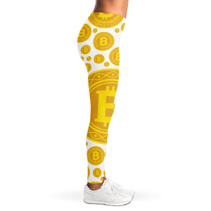 Bitcoin Crypto Pattern Print Women's Leggings