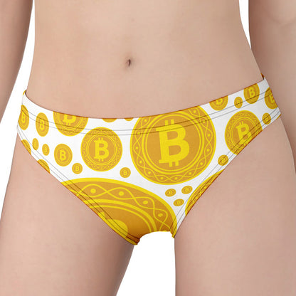 Bitcoin Crypto Pattern Print Women's Panties
