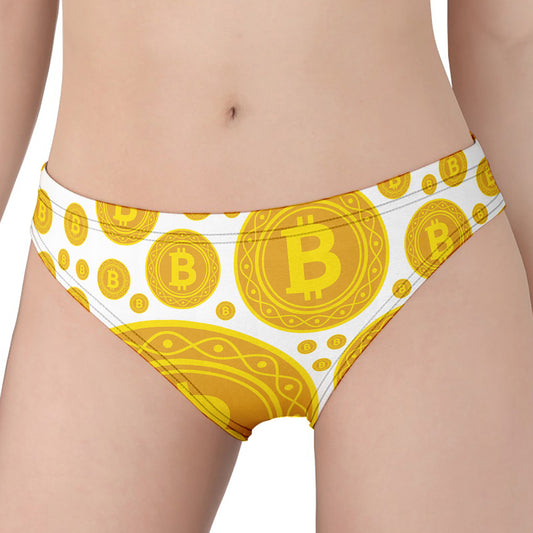 Bitcoin Crypto Pattern Print Women's Panties