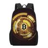 Bitcoin Crypto Symbol Print 17 Inch Backpack