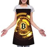Bitcoin Crypto Symbol Print Adjustable Apron