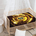 Bitcoin Crypto Symbol Print Baby Crib Sheet