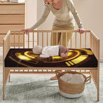 Bitcoin Crypto Symbol Print Baby Crib Sheet