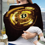 Bitcoin Crypto Symbol Print Baby Seat Cover