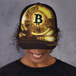 Bitcoin Crypto Symbol Print Baseball Cap