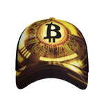 Bitcoin Crypto Symbol Print Baseball Cap