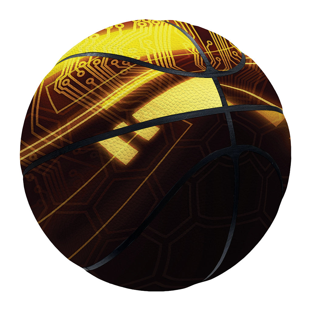 Bitcoin Crypto Symbol Print Basketball