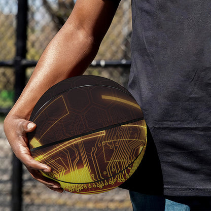 Bitcoin Crypto Symbol Print Basketball