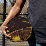 Bitcoin Crypto Symbol Print Basketball