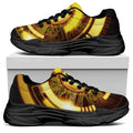 Bitcoin Crypto Symbol Print Black Chunky Shoes