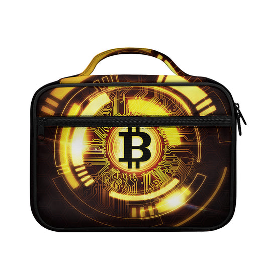 Bitcoin Crypto Symbol Print Briefcase Bible Bag