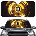 Bitcoin Crypto Symbol Print Car Windshield Sun Shade