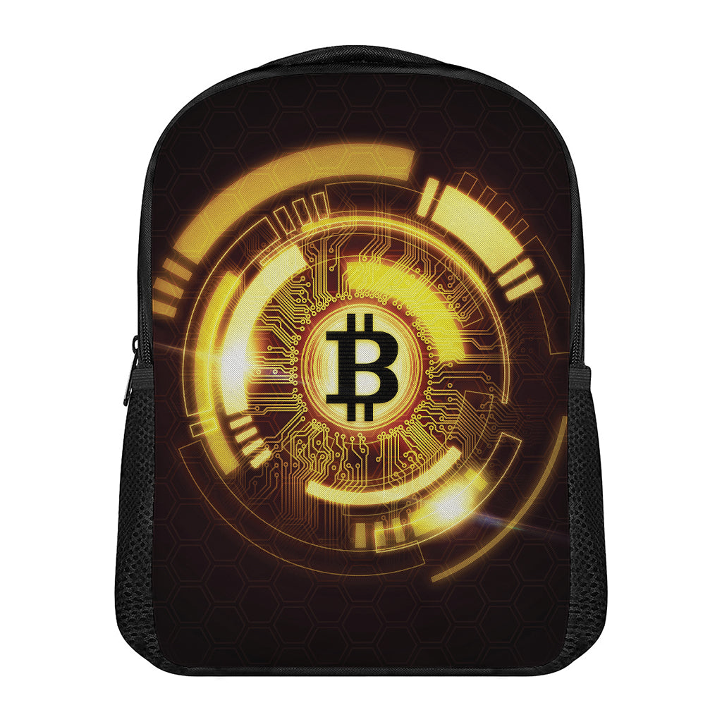 Bitcoin Crypto Symbol Print Casual Backpack