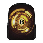 Bitcoin Crypto Symbol Print Casual Backpack