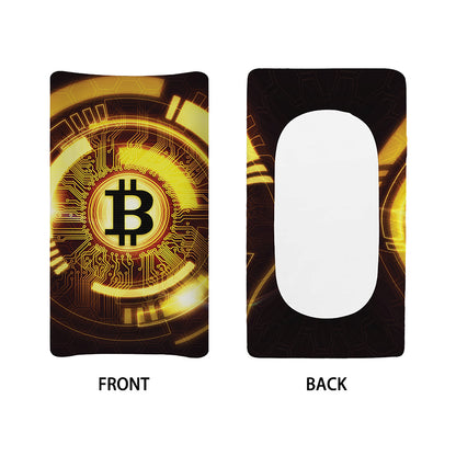 Bitcoin Crypto Symbol Print Changing Pad Cover