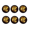 Bitcoin Crypto Symbol Print Coaster Set