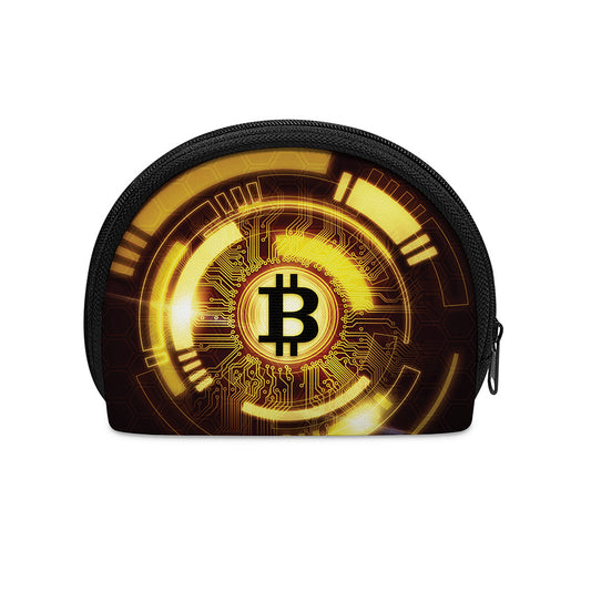 Bitcoin Crypto Symbol Print Coin Purse