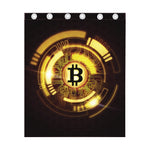 Bitcoin Crypto Symbol Print Curtain