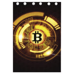 Bitcoin Crypto Symbol Print Curtain