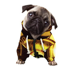 Bitcoin Crypto Symbol Print Dog Zip Up Hoodie