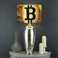 Bitcoin Crypto Symbol Print Drum Lamp Shade