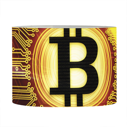 Bitcoin Crypto Symbol Print Drum Lamp Shade