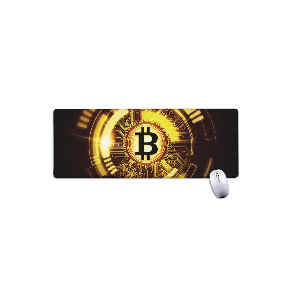 Bitcoin Crypto Symbol Print Extended Mouse Pad