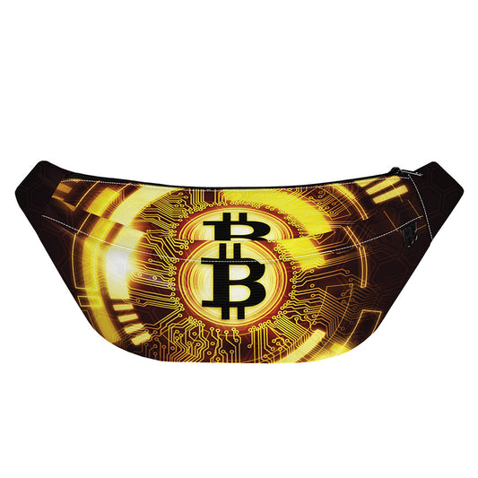 Bitcoin Crypto Symbol Print Fanny Pack
