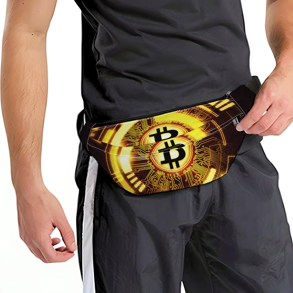 Bitcoin Crypto Symbol Print Fanny Pack