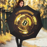 Bitcoin Crypto Symbol Print Foldable Umbrella