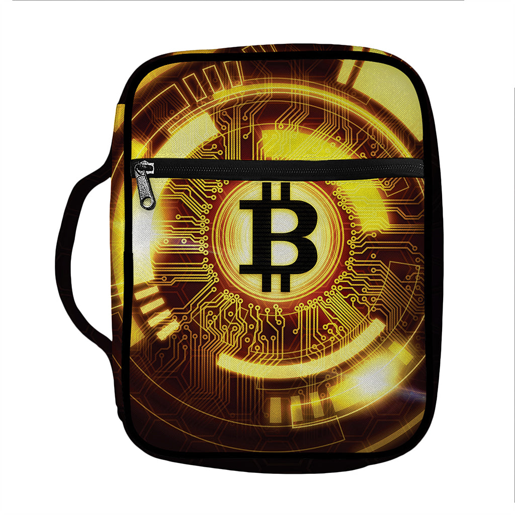 Bitcoin Crypto Symbol Print Front Pocket Bible Bag