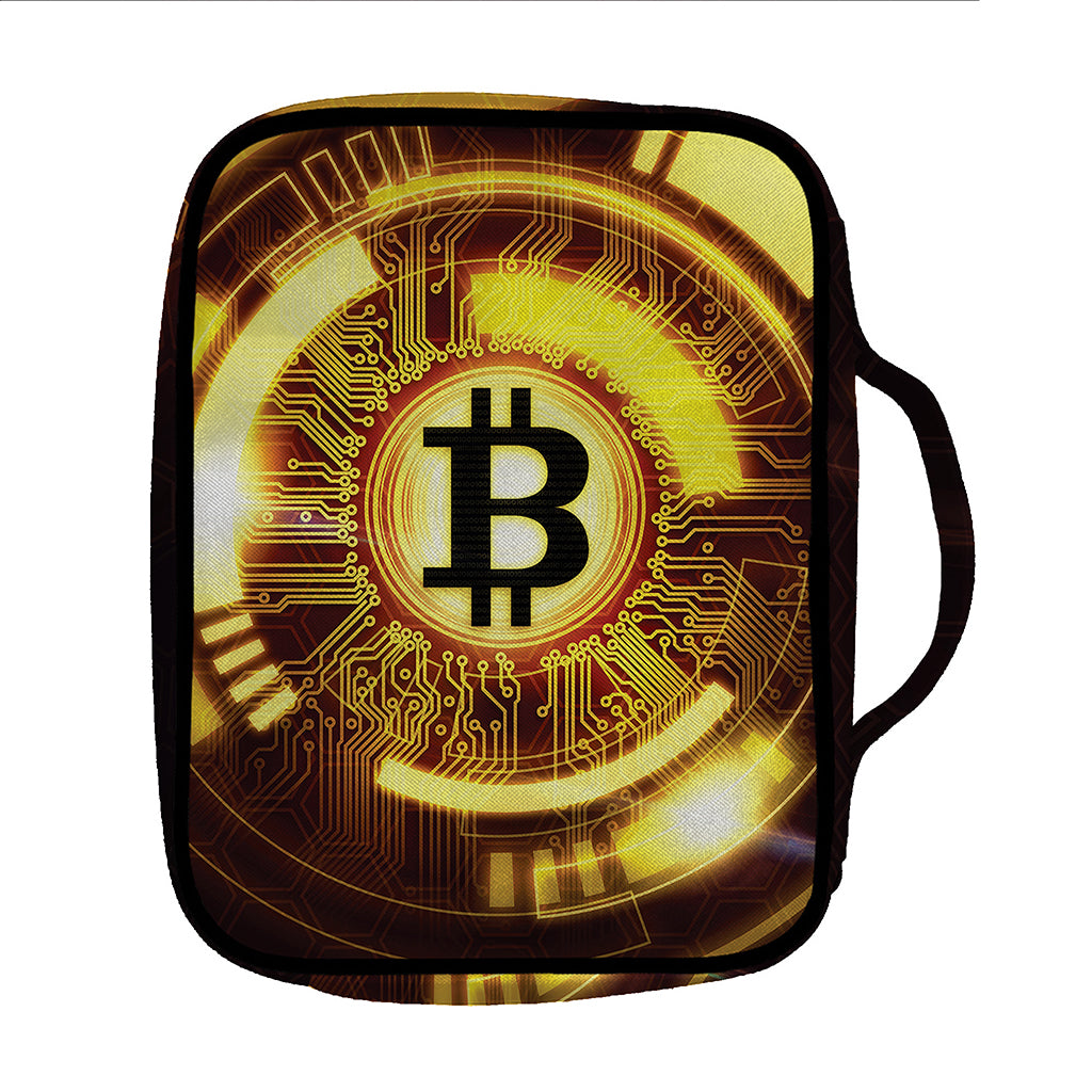 Bitcoin Crypto Symbol Print Front Pocket Bible Bag