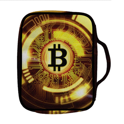 Bitcoin Crypto Symbol Print Front Pocket Bible Bag