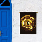 Bitcoin Crypto Symbol Print Garden Flag