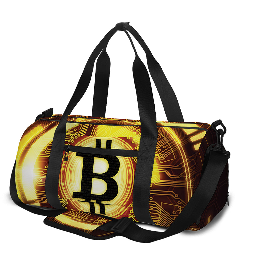 Bitcoin Crypto Symbol Print Gym Bag