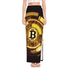 Bitcoin Crypto Symbol Print High Slit Maxi Skirt