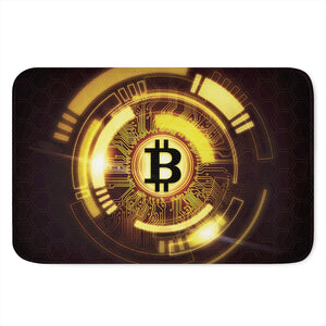 Bitcoin Crypto Symbol Print Indoor Door Mat