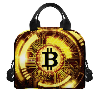 Bitcoin Crypto Symbol Print Insulated Lunch Bag