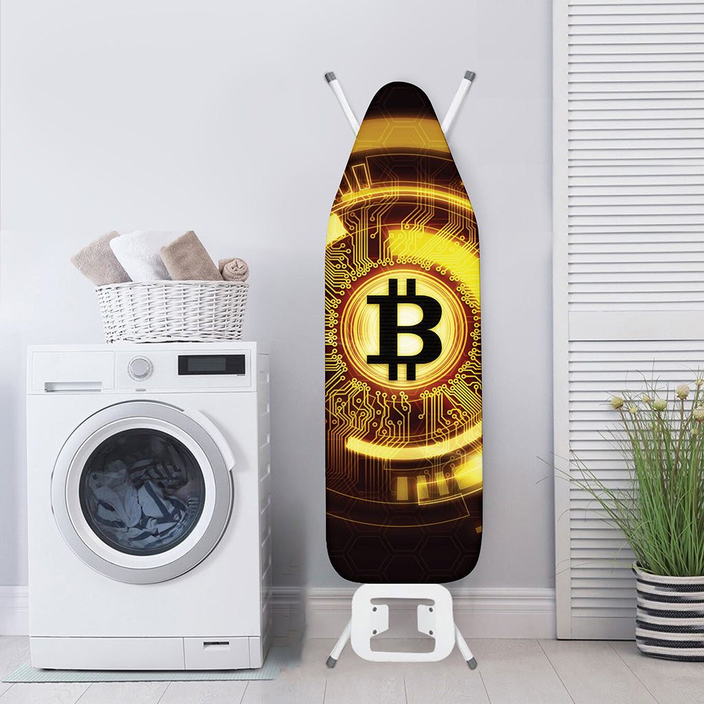 Bitcoin Crypto Symbol Print Ironing Board Cover