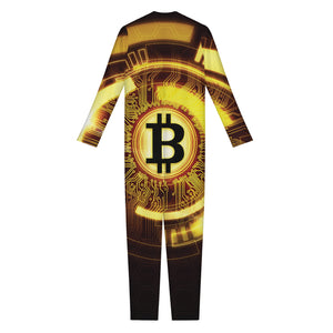 Bitcoin Crypto Symbol Print Jumpsuit