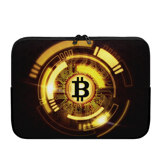 Bitcoin Crypto Symbol Print Laptop Sleeve