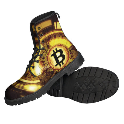 Bitcoin Crypto Symbol Print Backpack
